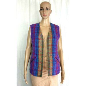 Irish Mohair by Cushendale Woollen Mills Multicolor Striped Vest Wms  Medium***